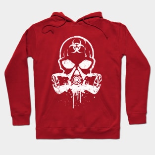 Biohazard Skull Vintage (white) Hoodie